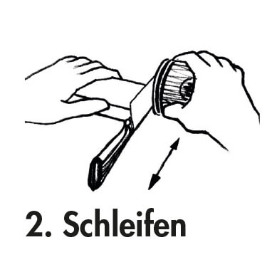 Horl Rollschleifer - Schritt 2 – Schleifen