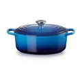 Bräter mit Deckel 29 cm Signature azure Le Creuset