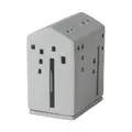 Lichthaus grau 5,8x8,2x10cm Räder