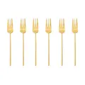 Kuchengabel 6er-Set 100 Mirror PVD Gold Sambonet