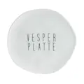 Teller Vesperplatte 13 cm Heimatliebe grau Räder