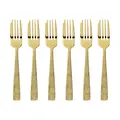Kuchengabel-Set 6-tlg. Siena Mirror PVD Gold Sambonet