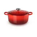 Bräter m.D. rund 26 cm Guss Signature kirschrot Le Creuset
